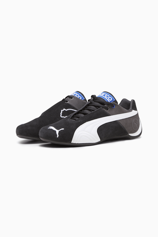 PUMA x SPARCO Future Cat OG Driving Shoes in PUMA Black-PUMA White-Dark Coal