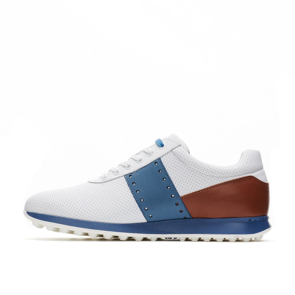 Duca Del Cosma Belair Spikeless Golf Shoes - RRP£160 - ALL SIZES White  Cognac