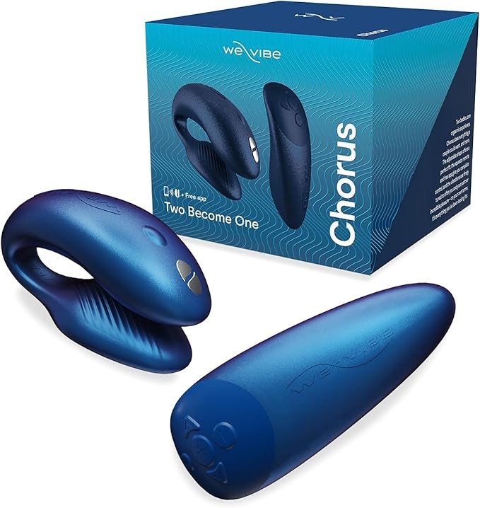 We-Vibe Chorus Couples Vibrator - Vibrating Sex Toy - G-spot Clitoris & Penis Stimulation - Squeeze Remote & App Controlled - Toys for Adults - Cosmic