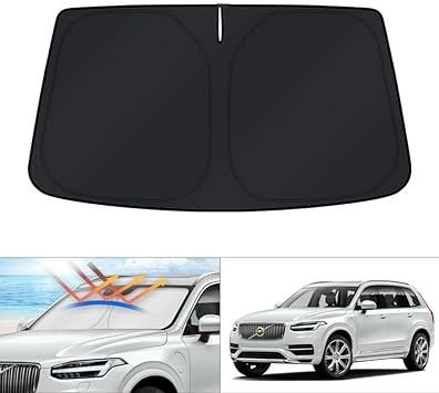 KUST Windshield Sun Shade for 2016-2024 Volvo XC90 Accessories Sunshade Window Sun Visor Protector Foldable Blocks UV Rays Keep Your Car Cooler