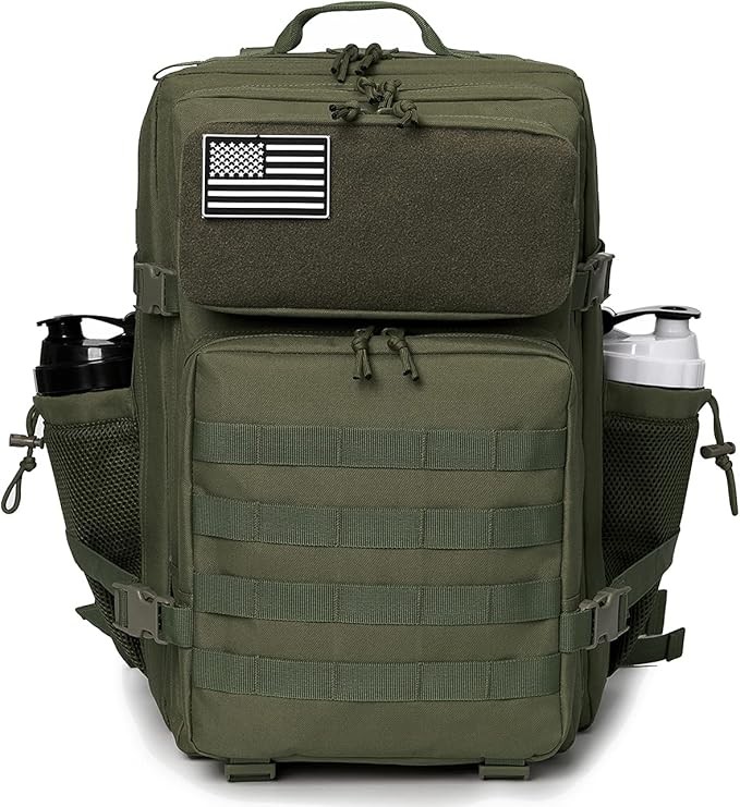 QT&QY 25L/35L/45L Military Tactical Backpack For Men Molle Daypack 3 Day Bug Out Bag Hiking Rucksack With Bottle Holder